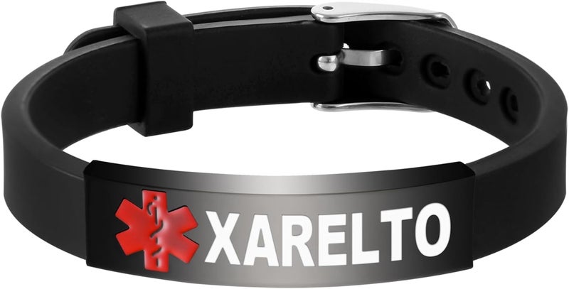 UNICGIFT Medical Alert Bracelet Dual-Sided Custom Engraved ID Identification Personalized Wristband for Women Adjustable Band Security Clasp - Image 1
